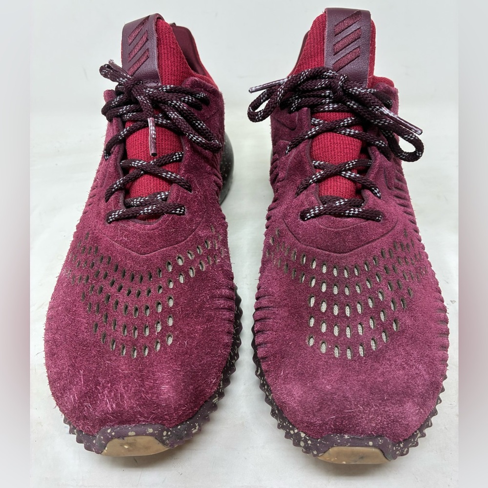 Adidas Men's Burgundy Suede Athletic Sneaker - Picture 6 of 14